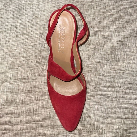 Red Suede Areosoles by Martha Stewart Size 7.5 - Picture 2 of 6